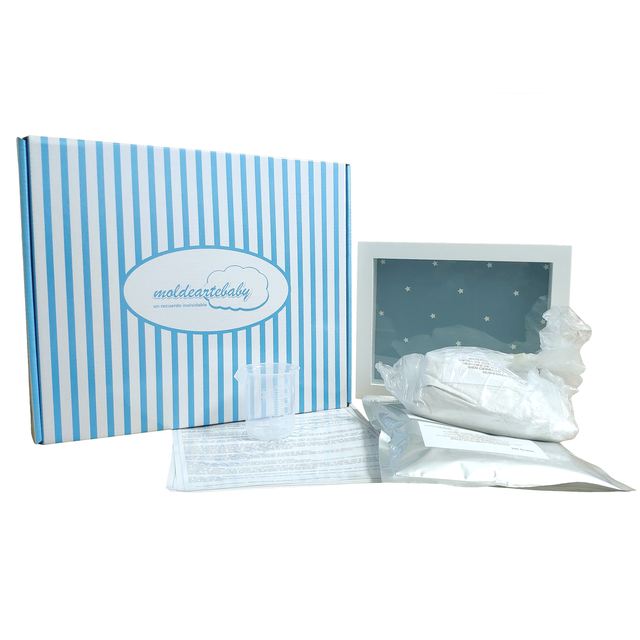 Kit Huellas Bebé 3D con Marco Estrellas