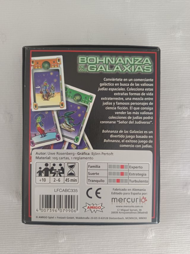 Juego de mesa Bohnanza de las Galaxias