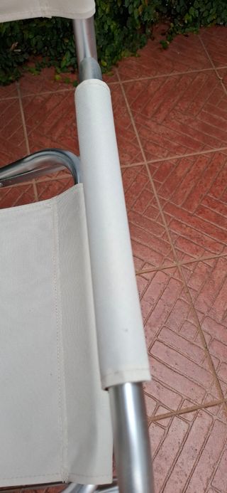 Sedie da regista in alluminio e tessuto