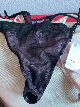 Tangas Lejaby Negro y Crema Nuevos