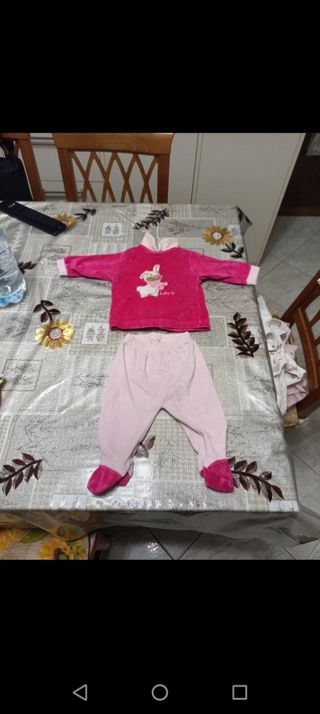 Tutina neonato rosa con coniglietto