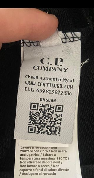 Sudadera CP Company Negra Talla XL