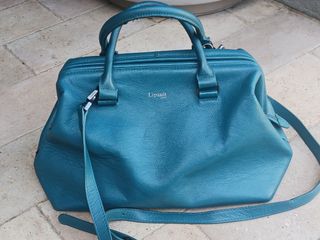 Borsa Lipault Paris Pelle Verde Acqua