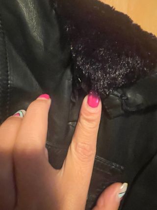 Abrigo de piel sintética con forro de pelo