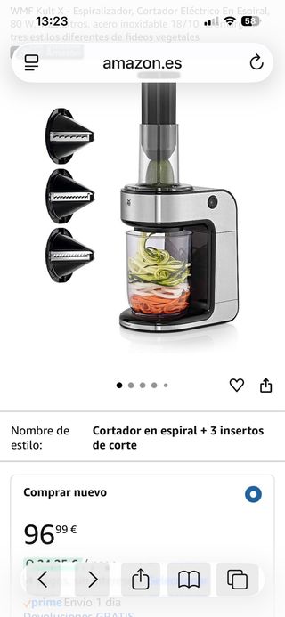 WMF Kult X Espiralizador rallador de verduras