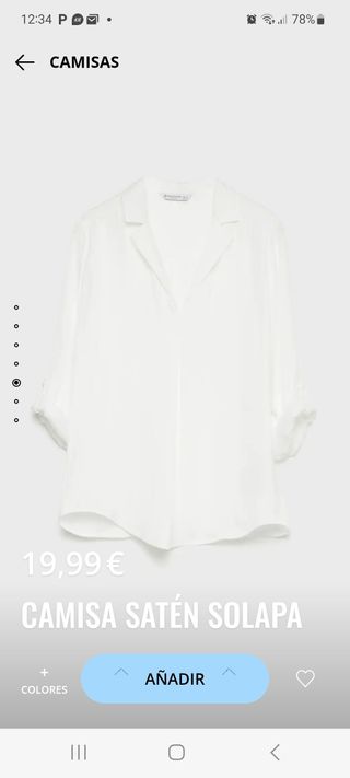 Blusa Stradivarius Blanca Talla XL