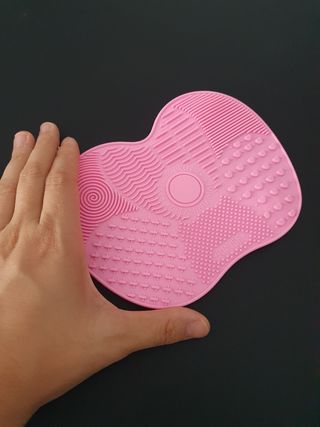 Alfombrilla Limpiadora Brochas Maquillaje Rosa