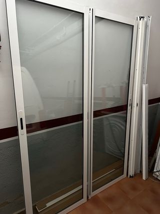 Doble puerta corredera aluminio