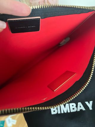 Bolso Bimba y Lola metalizado rosa/dorado