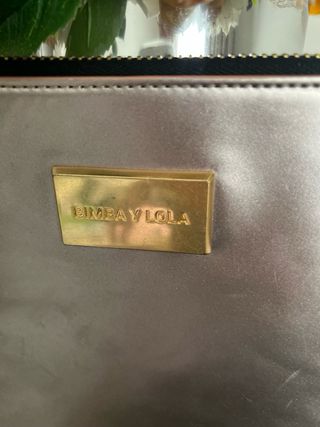 Bolso Bimba y Lola metalizado rosa/dorado