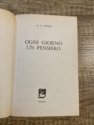 M.K. Gandhi: ogni giorno un pensiero.