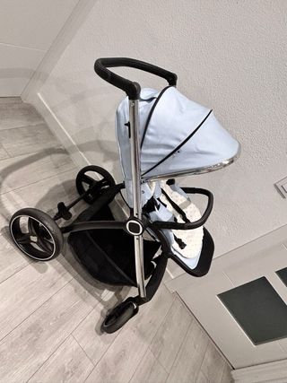 Carrito Trío Bebé Azul Polipiel