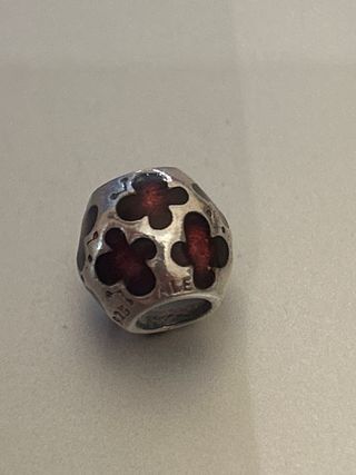 Charm Pandora Mariposas Plata y Rojo