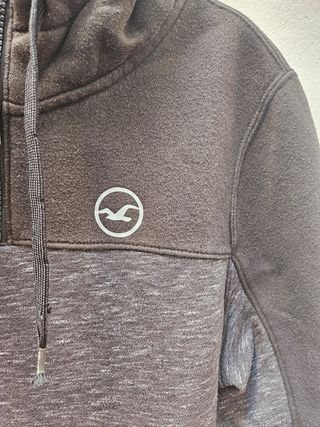 Sudadera Hollister Negra y Gris Talla XS