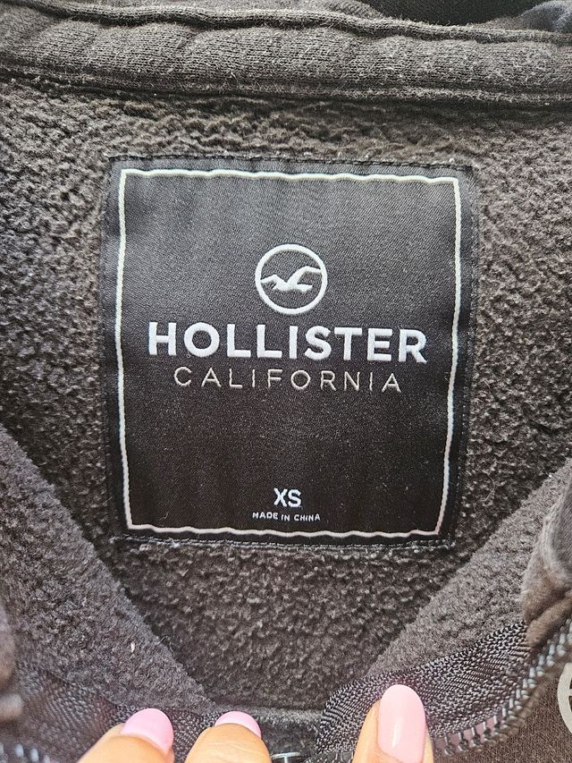 Sudadera Hollister Negra y Gris Talla XS