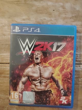 Mando PS4 Negro + Juego WWE 2K17