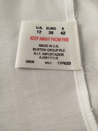Chaqueta blanca entretiempo Talla 42
