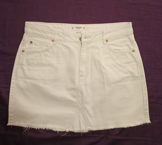 Falda vaquera blanca Mango