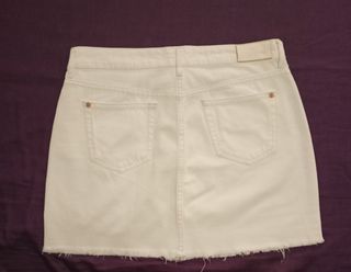 Falda vaquera blanca Mango