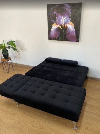Sofá Cama Negro Terciopelo Nuevo