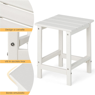 Tavolino da Giardino Quadrato per Esterno, Tavolo