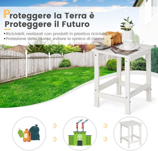 Tavolino da Giardino Quadrato per Esterno, Tavolo