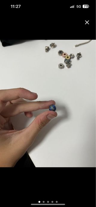 Charm Pandora Balón Baloncesto Azul Plata
