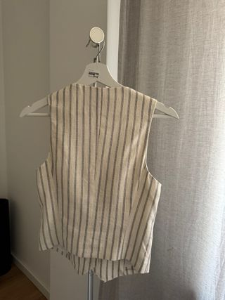 Chaleco de traje Stradivarius beige