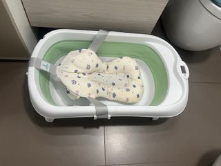 Bañera Bebé Plegable con cojín antivuelco