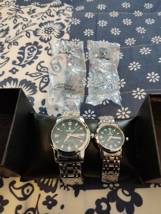 Pareja de Relojes de Pulsera Hombre y Mujer