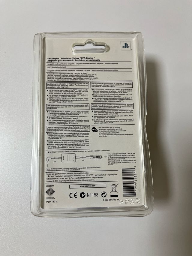 car adaptor psp playstation original sin abrir 