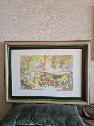 Cuadro Le jardin de Sophie acuarela