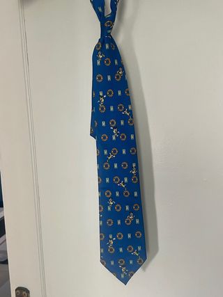 Corbata Disney Mickey Mouse Azul y Dorado