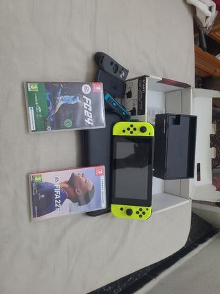 Nintendo Switch con FIFA 24 y FIFA 22