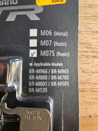 Pastillas Freno Shimano XT-XTR M965 M07S