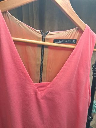 Vestido Zara fiesta rosa