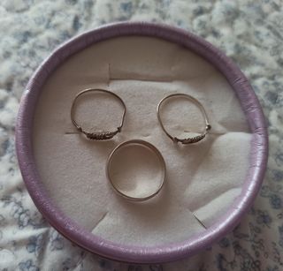 Conjunto 3 Anillos Plata