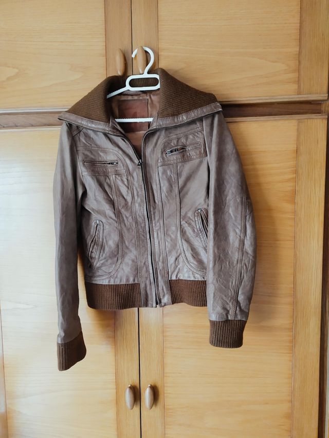 Cazadora Piel Mujer Stradivarius Talla M