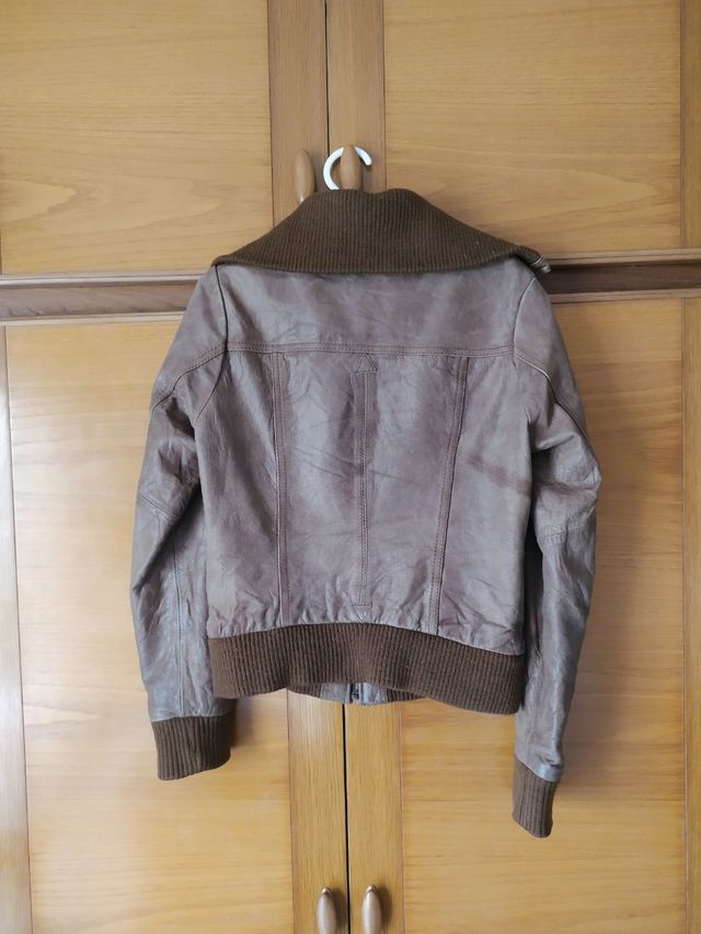 Cazadora Piel Mujer Stradivarius Talla M