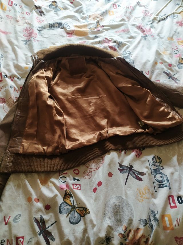 Cazadora Piel Mujer Stradivarius Talla M