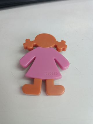 Broche niña Tous rosa y naranja