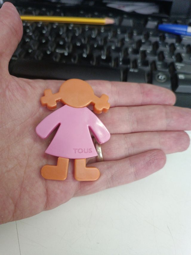 Broche niña Tous rosa y naranja