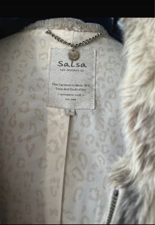 Abrigo Salsa Piel Vuelta y Pelo Sintético Beige