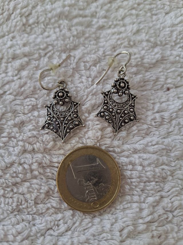 Pendientes charros de plata