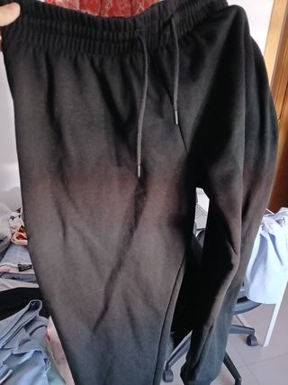 Pantalón chándal Lefties negro L mujer algodón