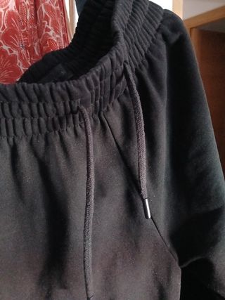 Pantalón chándal Lefties negro L mujer algodón