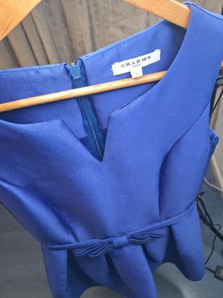 Vestido de fiesta azul eléctrico 