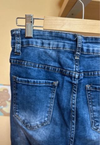 Jeans largos azules brillantes