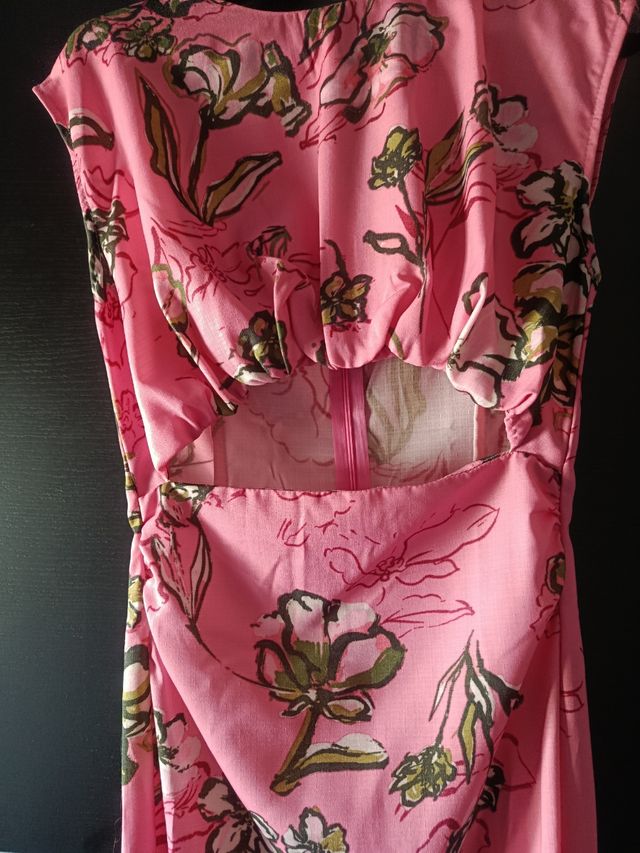 Vestido rosa floral
