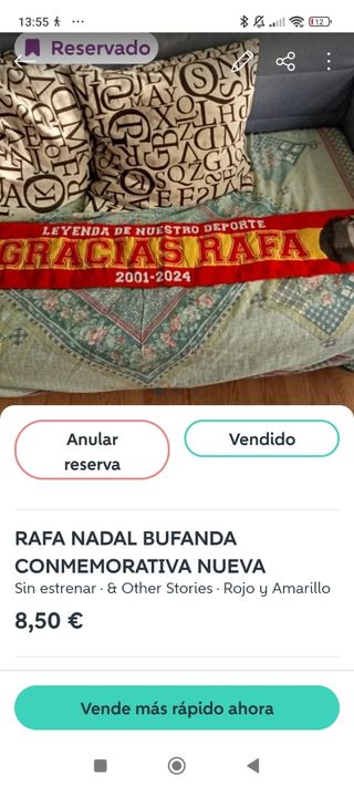 Bufanda Rafa Nadal Conmemorativa 2001-2024